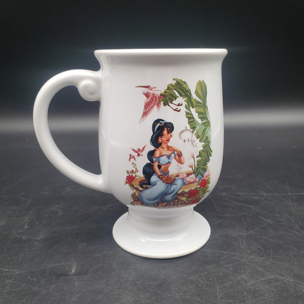 Disney Store Exclusive Princess Jasmine Pedestal Coffee Mug Aladdin Cup